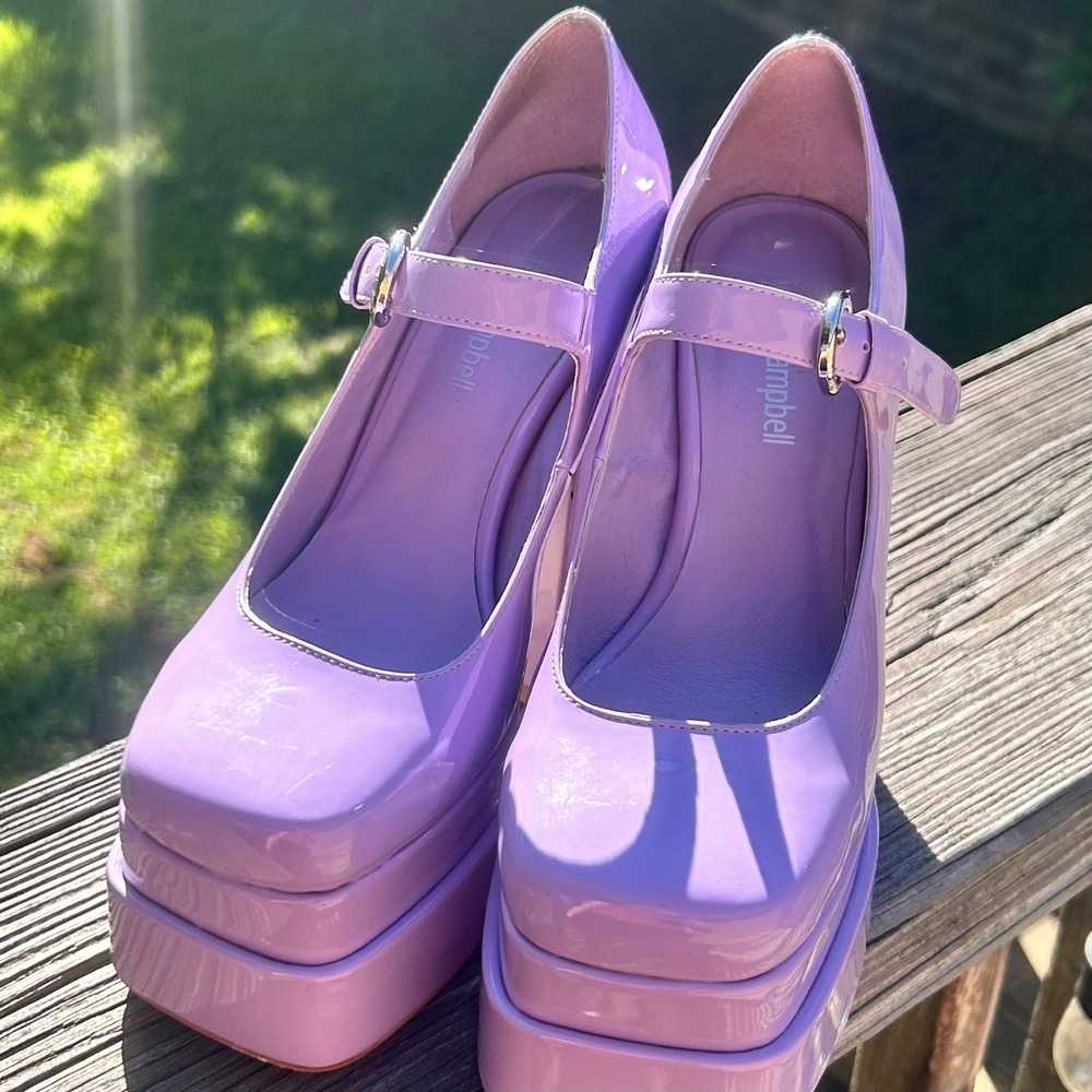 Jeffrey Campbell Chillin Platform Mary Jane 6 Lavender Lilac Bratz Retro Y2K - Picture 1 of 11